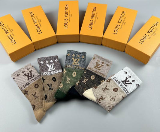 Louis Vuitton | Monogram Crew Socks Set | Multi-Color Pack