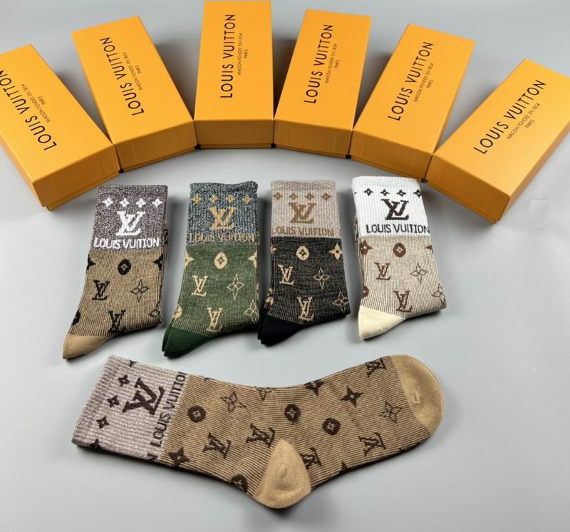 Louis Vuitton | Monogram Crew Socks Set | Multi-Color Pack
