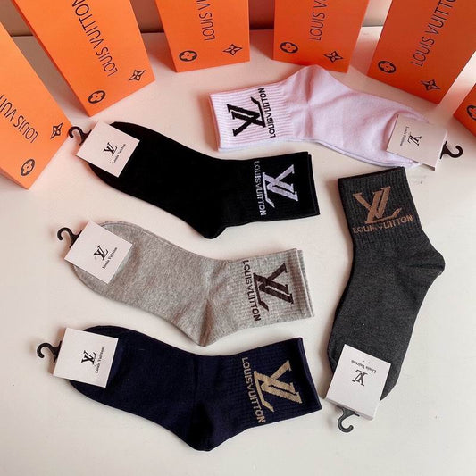 Louis Vuitton | Logo Crew Socks Set | Multi-Color