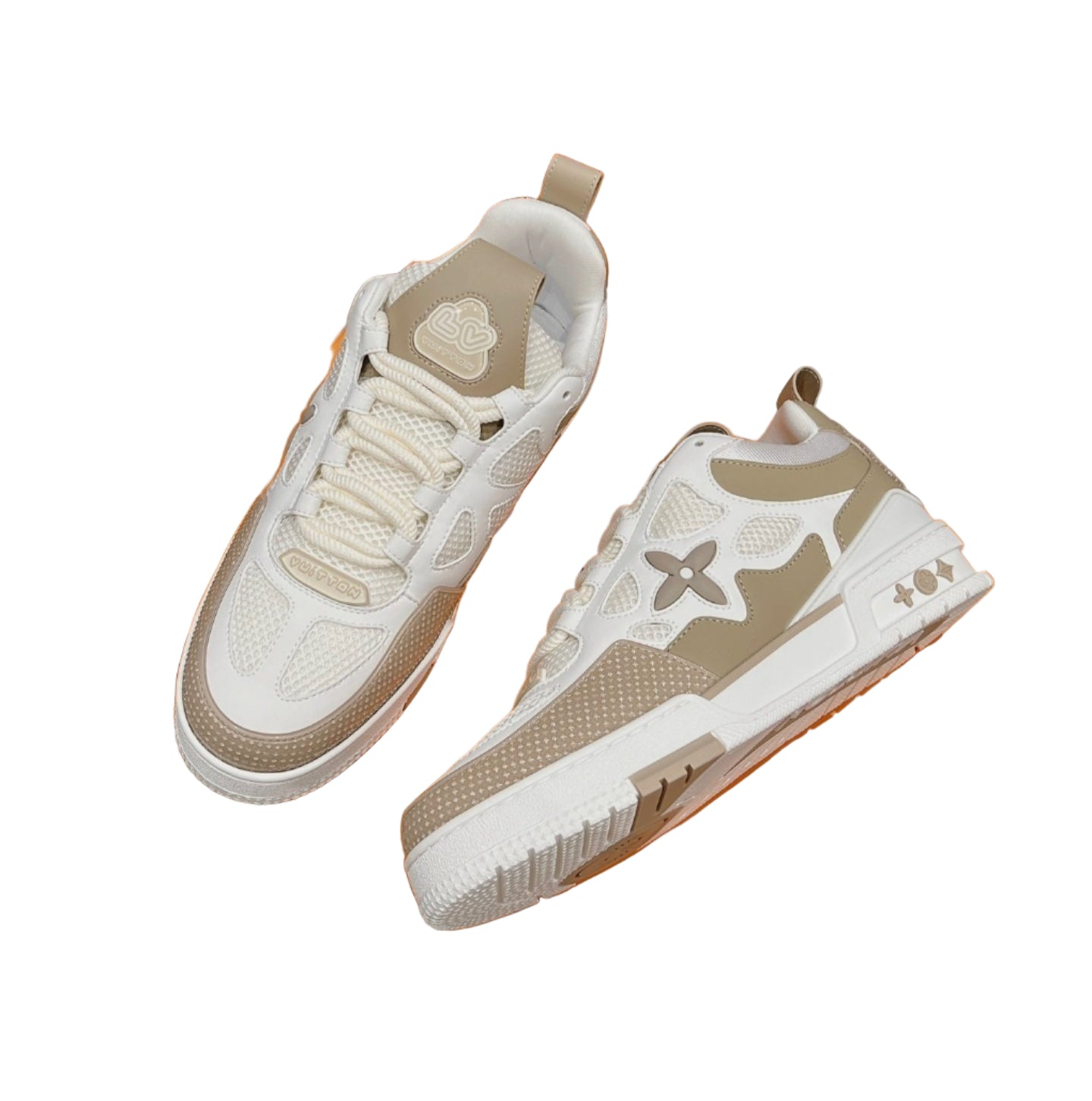Louis Vuitton | LV Trainer Sneakers | Beige Monogram Flower Edition