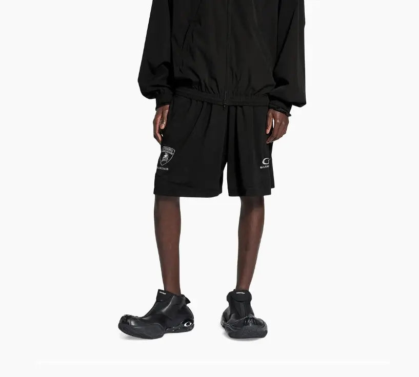 Balenciaga x Lamborghini | Black Mesh ‘Automobili Lamborghini’ Shorts Balenciaga