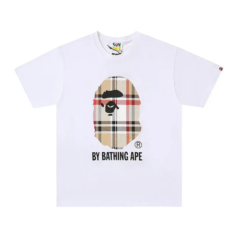 BAPE | Nova Check Ape Head T-Shirt White UndergroundDesignerPlug