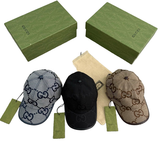 Gucci | GG Monogram Mesh Baseball Cap | Blue / Black / Brown