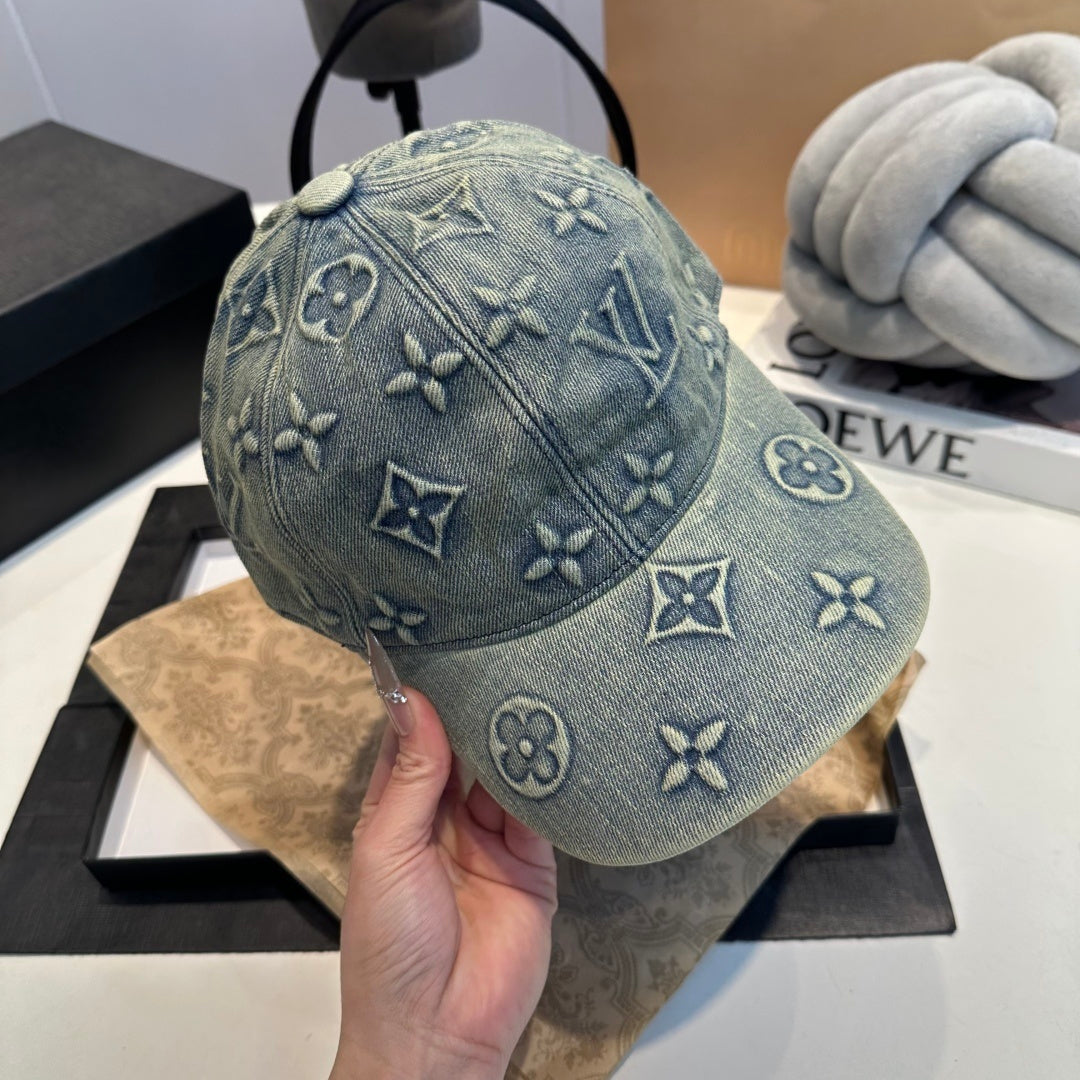Louis Vuitton | Monogram Denim Baseball Cap | Washed Blue