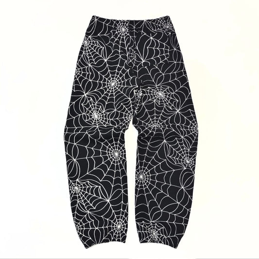 Sp5der | AOP Web Sweatpants | Black
