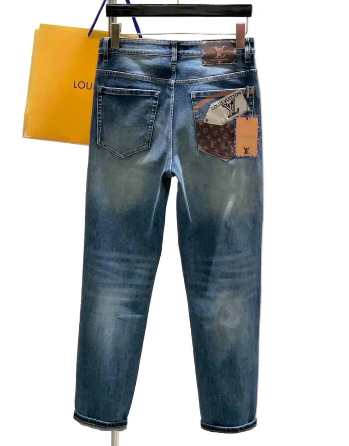 Louis Vuitton | Monogram Patchwork Denim Jeans Blue Louis Vuitton