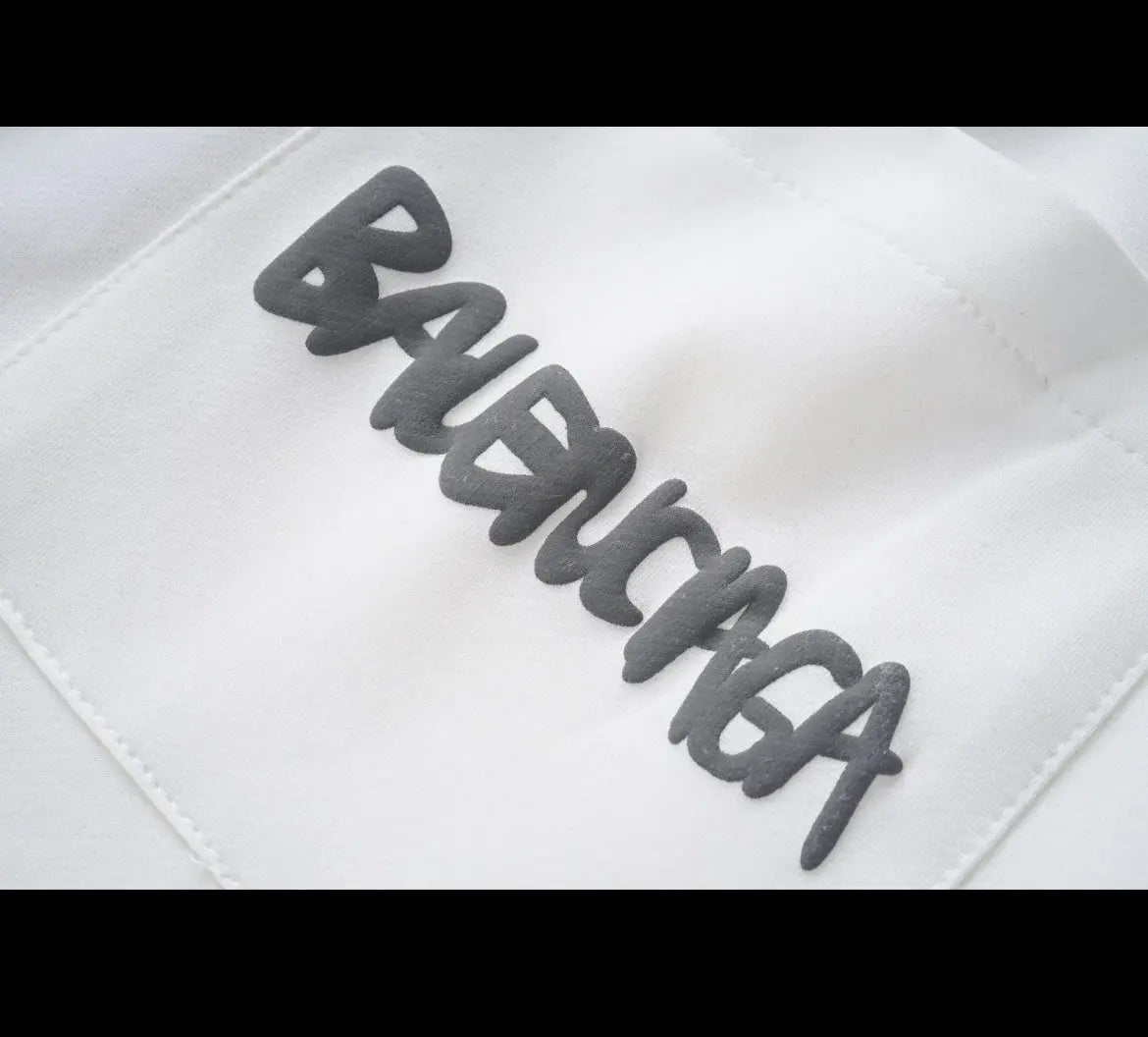 Balenciaga | Double B Graffiti Joggers – White & Black Balenciaga