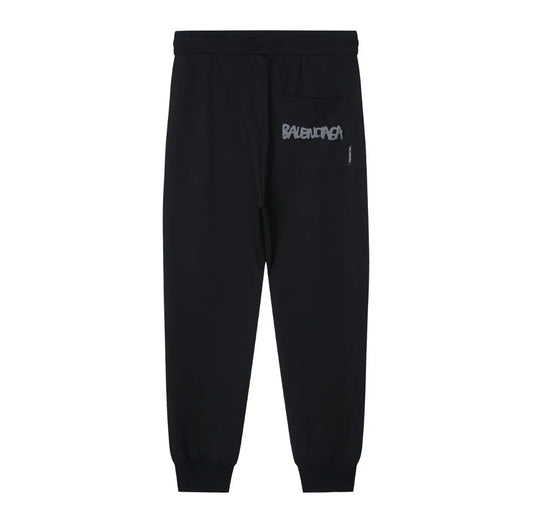 Balenciaga | Double B Graffiti Joggers – White & Black Balenciaga