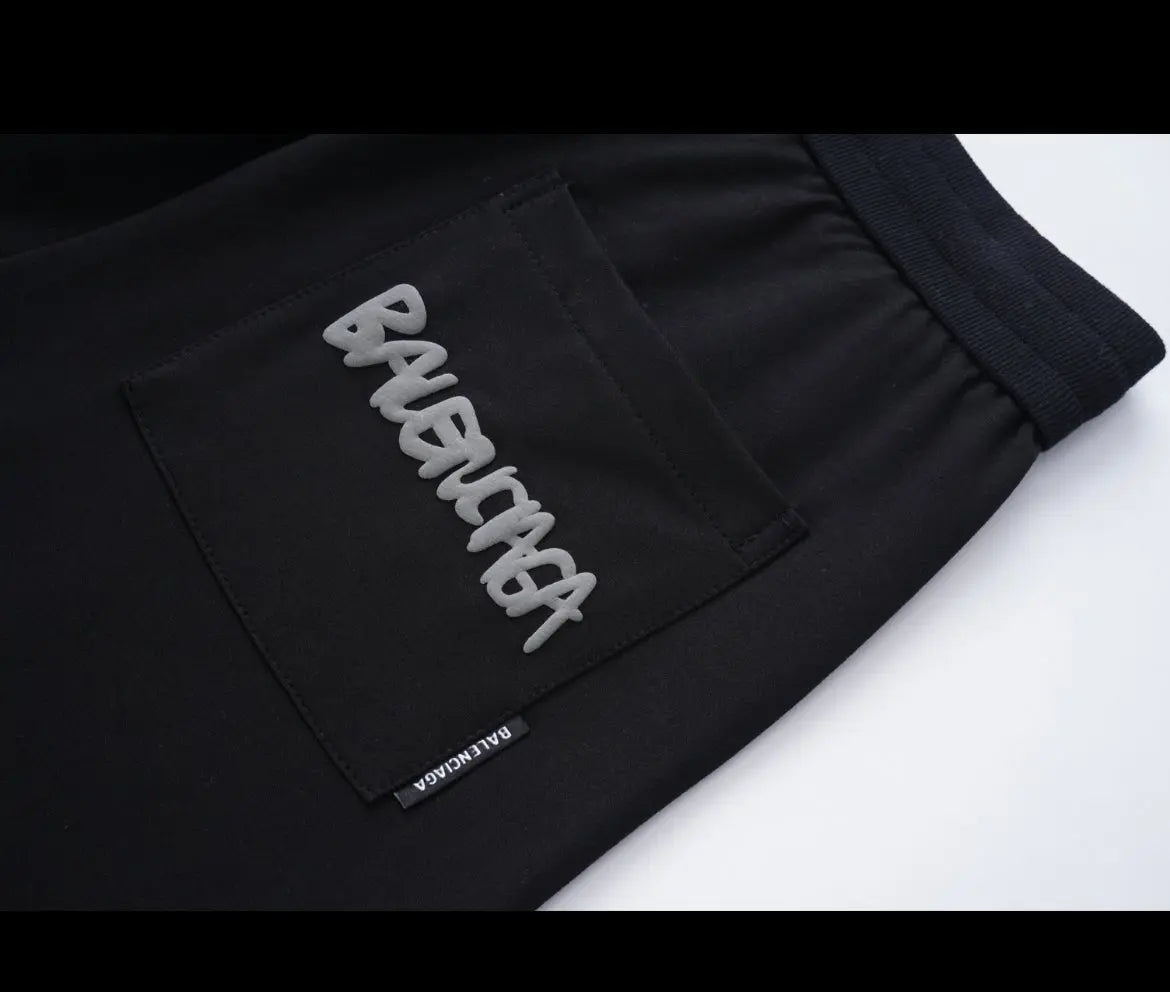Balenciaga | Double B Graffiti Joggers – White & Black Balenciaga