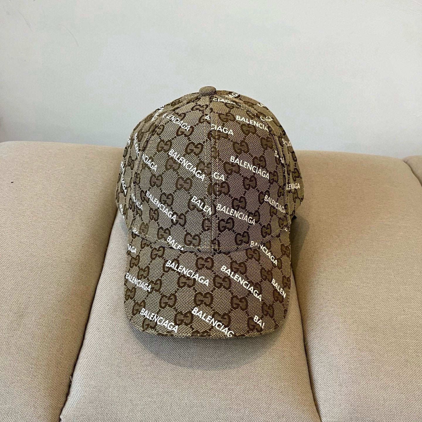 Balenciaga x Gucci | Hacker Project Monogram Baseball Cap | Beige, Black, Brown