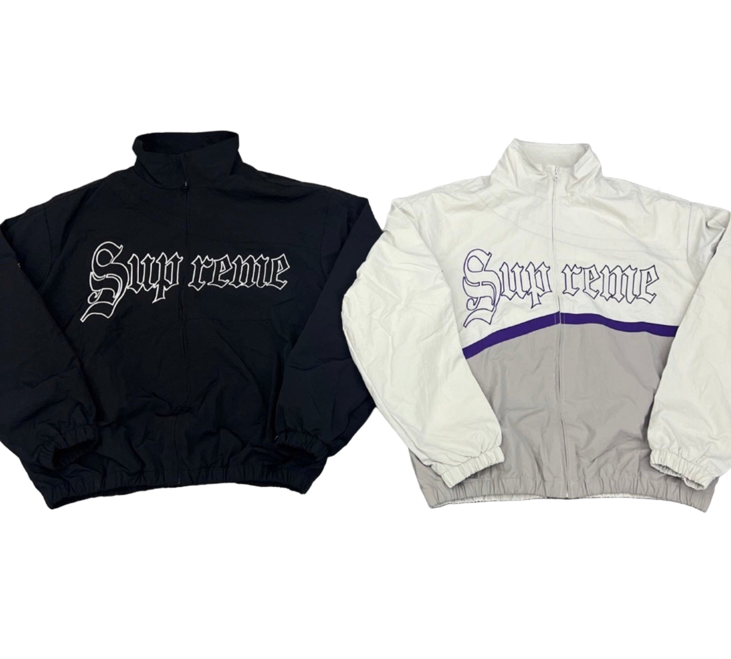 Supreme | Gothic 5 Logo Jacket | Black & White