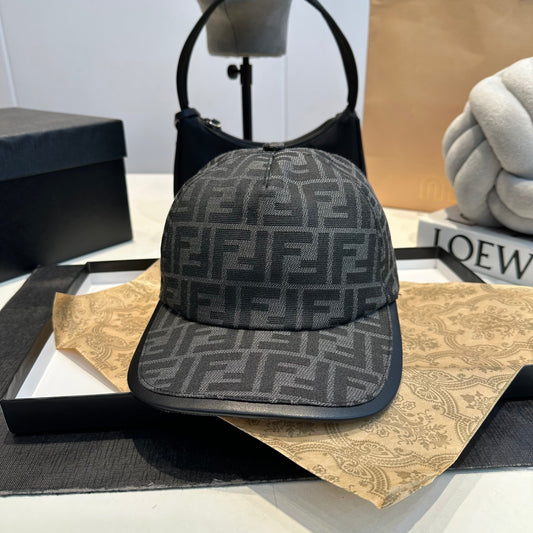 Fendi | FF Monogram Canvas Baseball Cap | Black