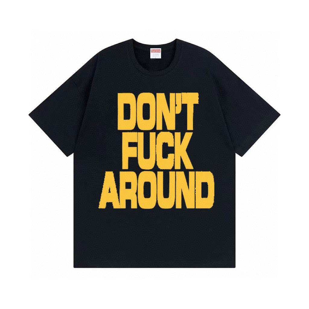 Supreme | Don’t Fuck Around Tee | Black/Blue/White/Grey