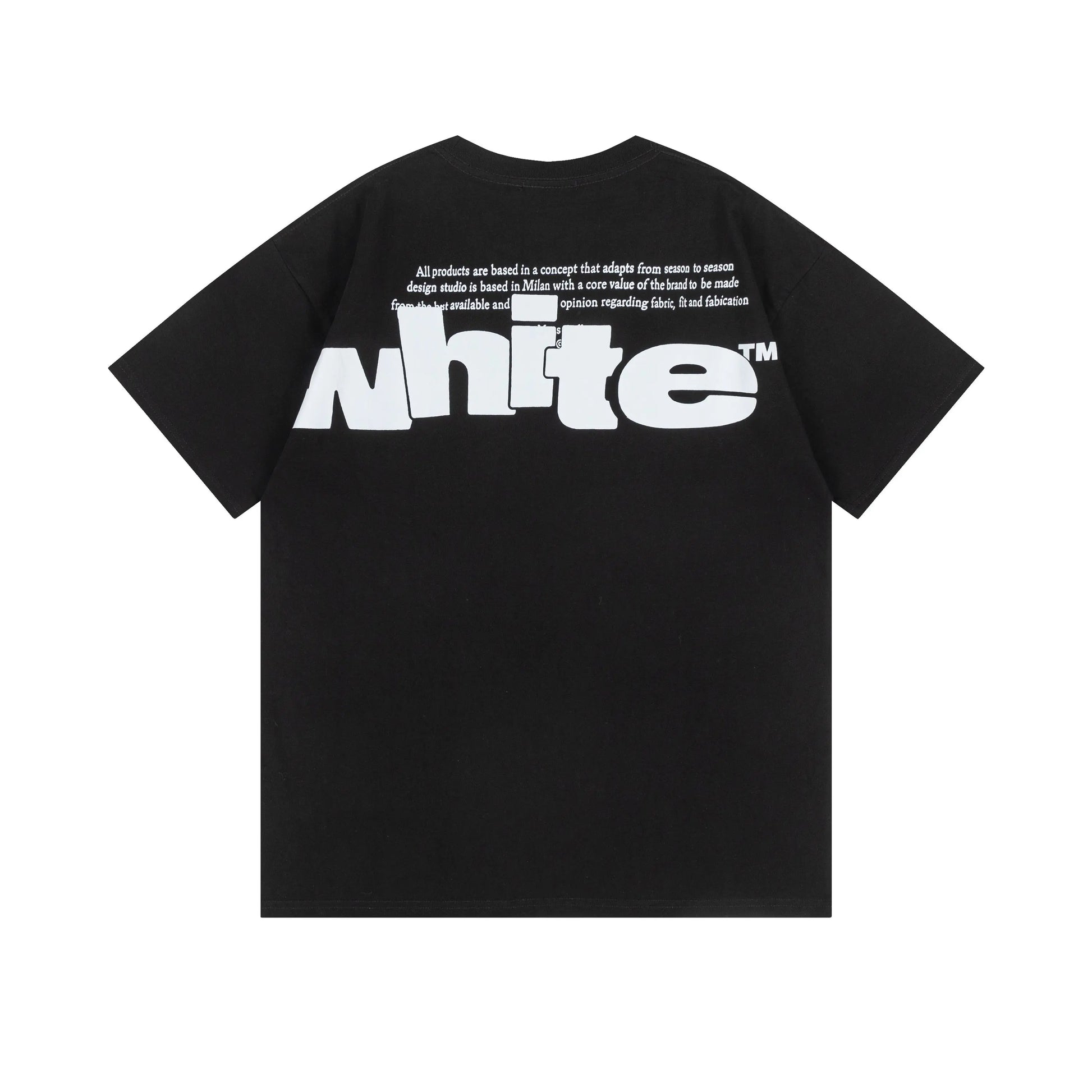 Off-White | Split-Logo Typography Tee | Black, White, or Olive Off-White