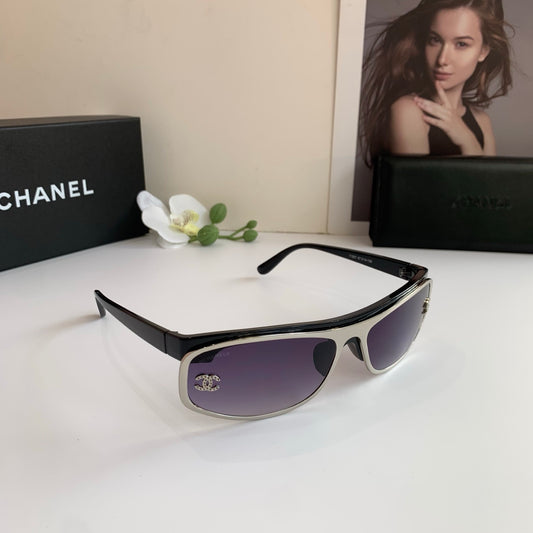 CHANEL | Rhinestone Sunglasses | PurplePlastic Y2K Crystal Logo