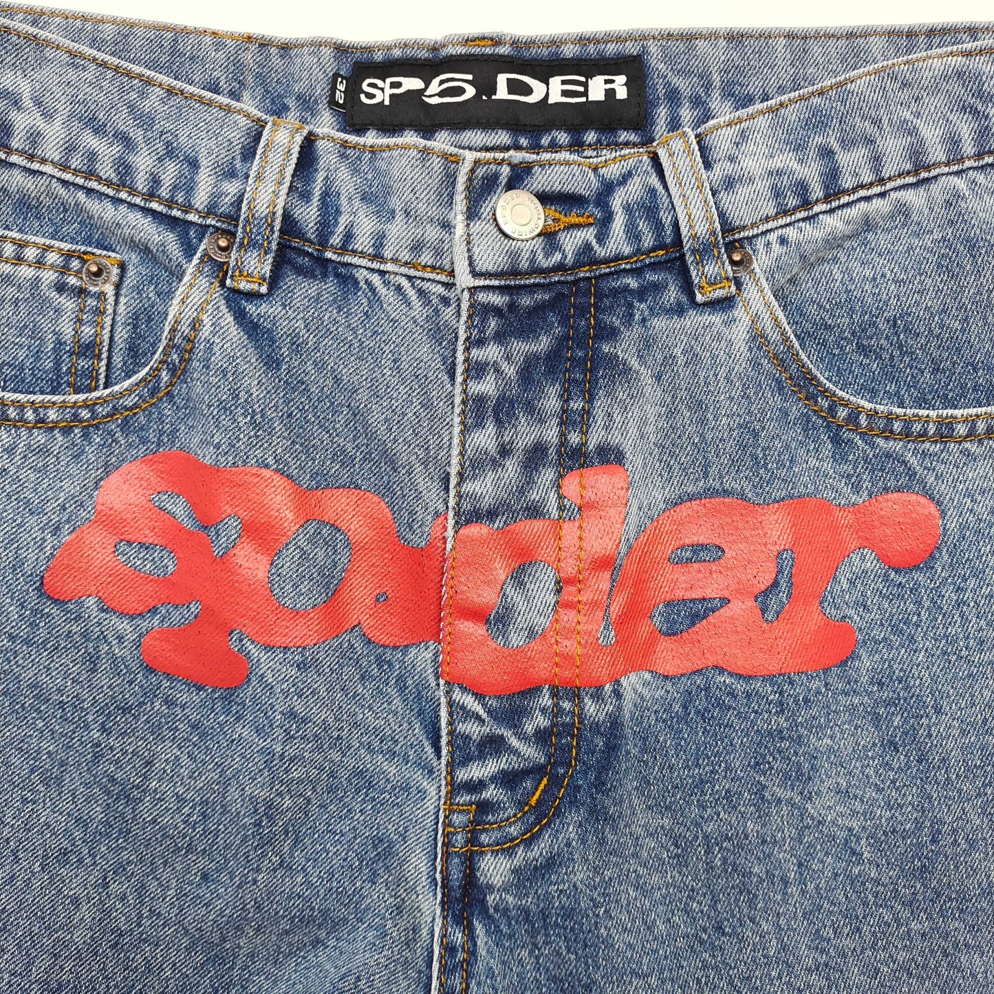 Sp5der V3 Denim Jeans | Light Wash