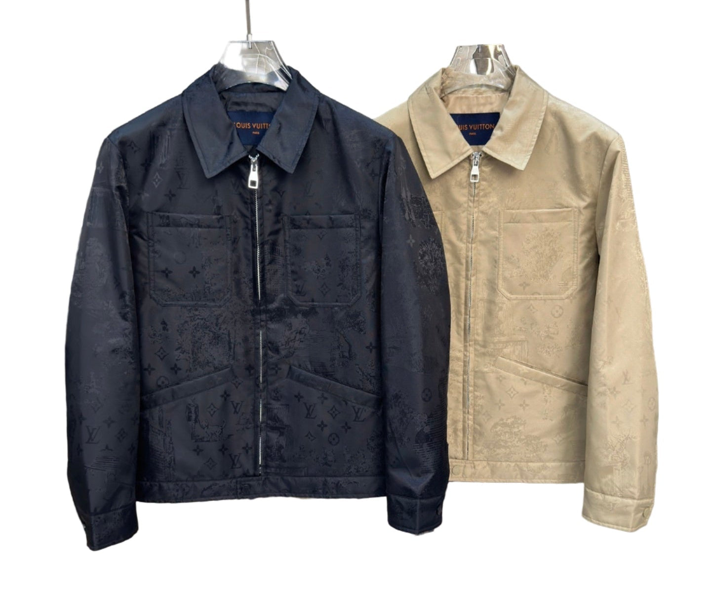 Louis Vuitton | Monogram Embossed Jacket | Black & Brown