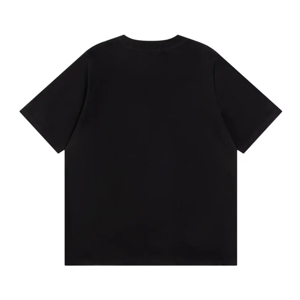 Louis Vuitton | Black Tee with Red LV Embroidery Unisex Louis Vuitton