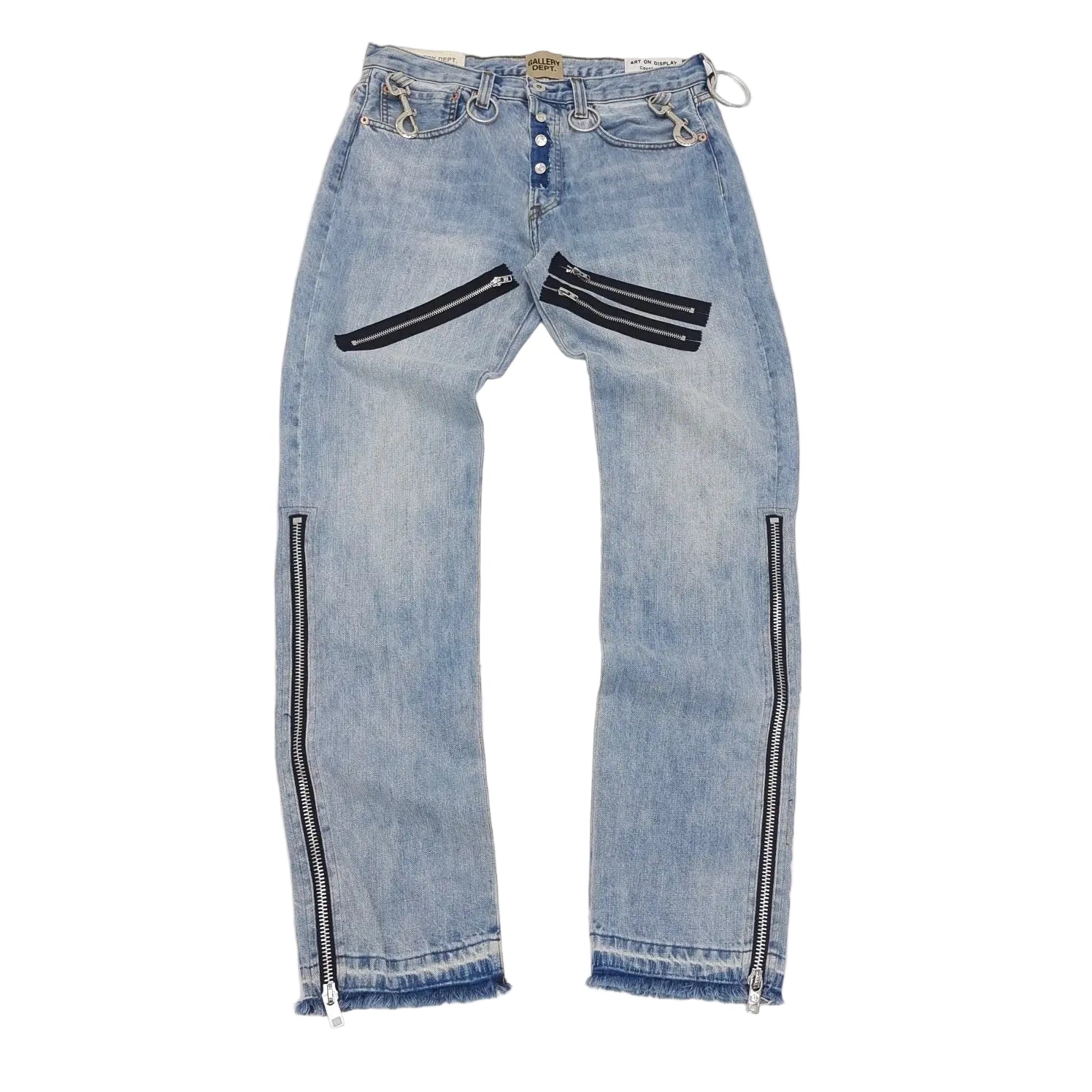 Gallery Dept | Light Wash Zipper Patch Jeans Gallery Dept.