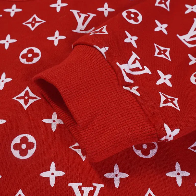 Supreme x Louis Vuitton | Red Monogram Hoodie Supreme