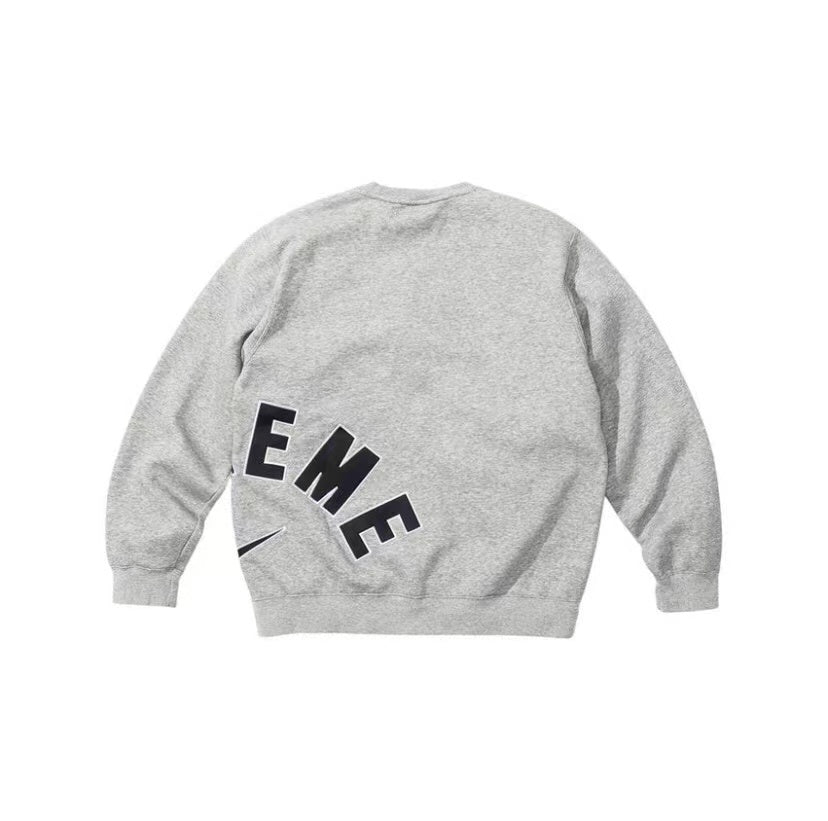 Supreme x Nike | Arc Logo Crewneck Sweatshirt | Black or Grey - QUICK SHIP