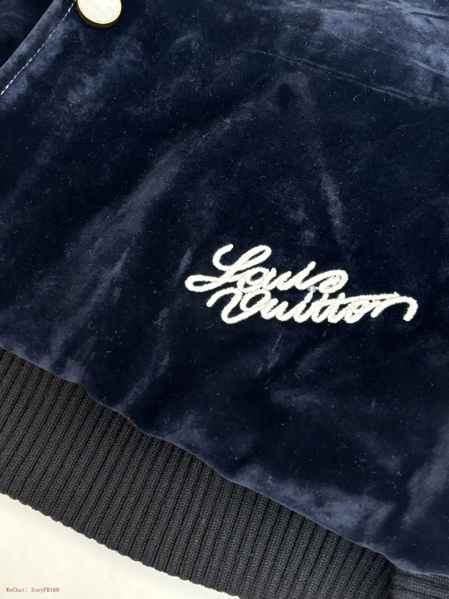 Louis Vuitton | Navy Velvet Varsity Jacket Louis Vuitton