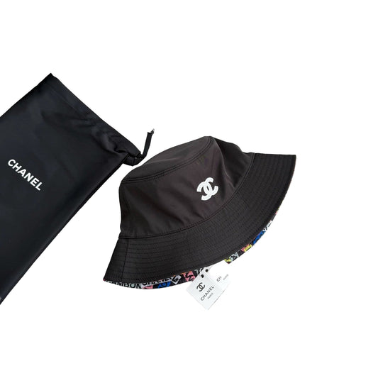 Chanel | Reversible Bucket Hat | Black / Multicolor Monogram