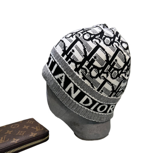 Dior | Oblique Knit Beanie | Black/White, Beige/Green, Beige/Navy