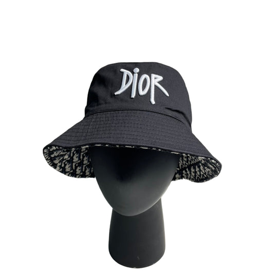 Dior | Reversible Bucket Hat | Black & Oblique Jacquard