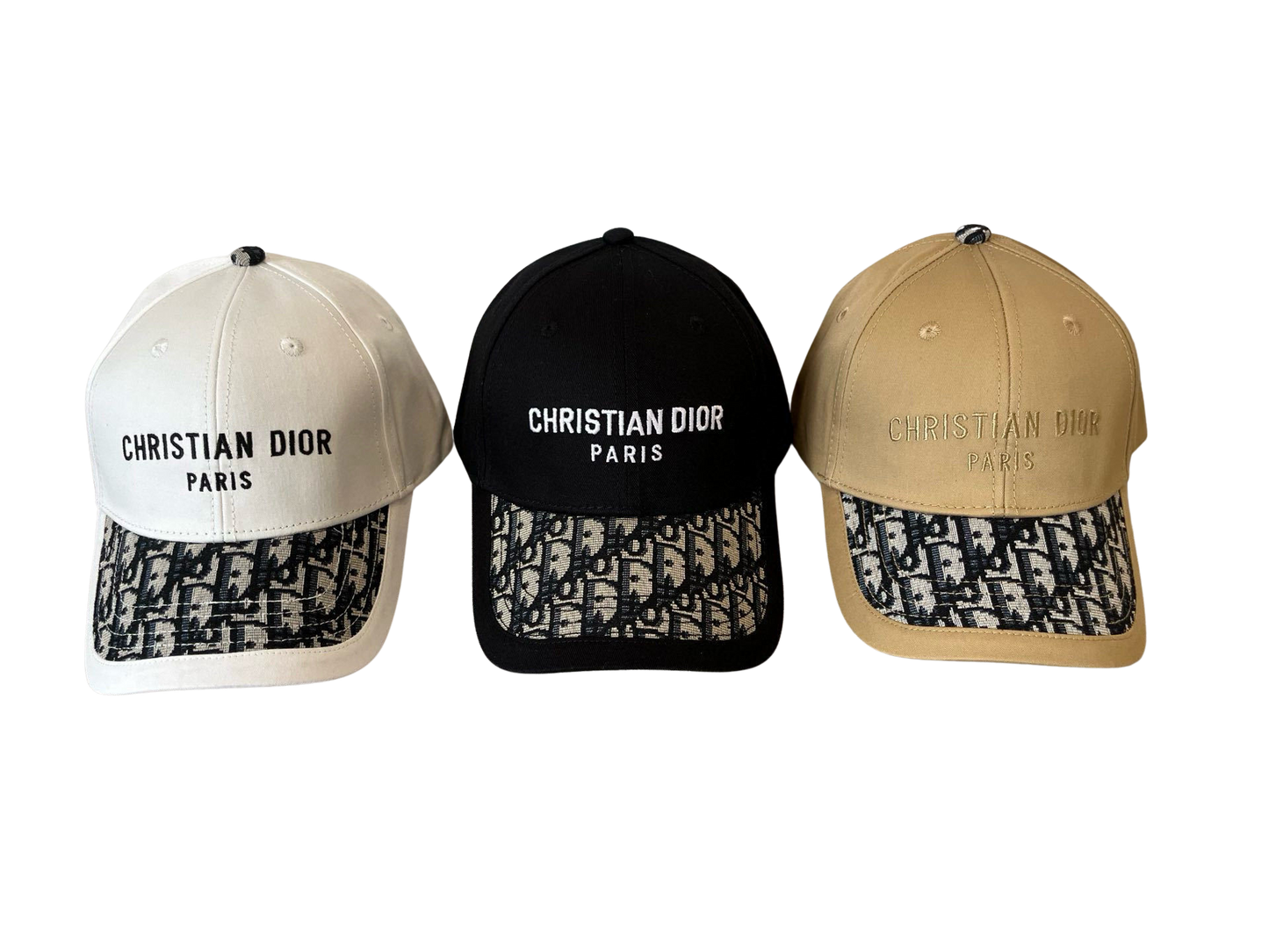 Dior | Oblique Baseball Cap | White, Black, Beige