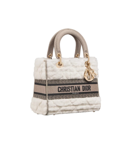 Dior | Medium Lady D-Lite Bag | Ecru Cannage