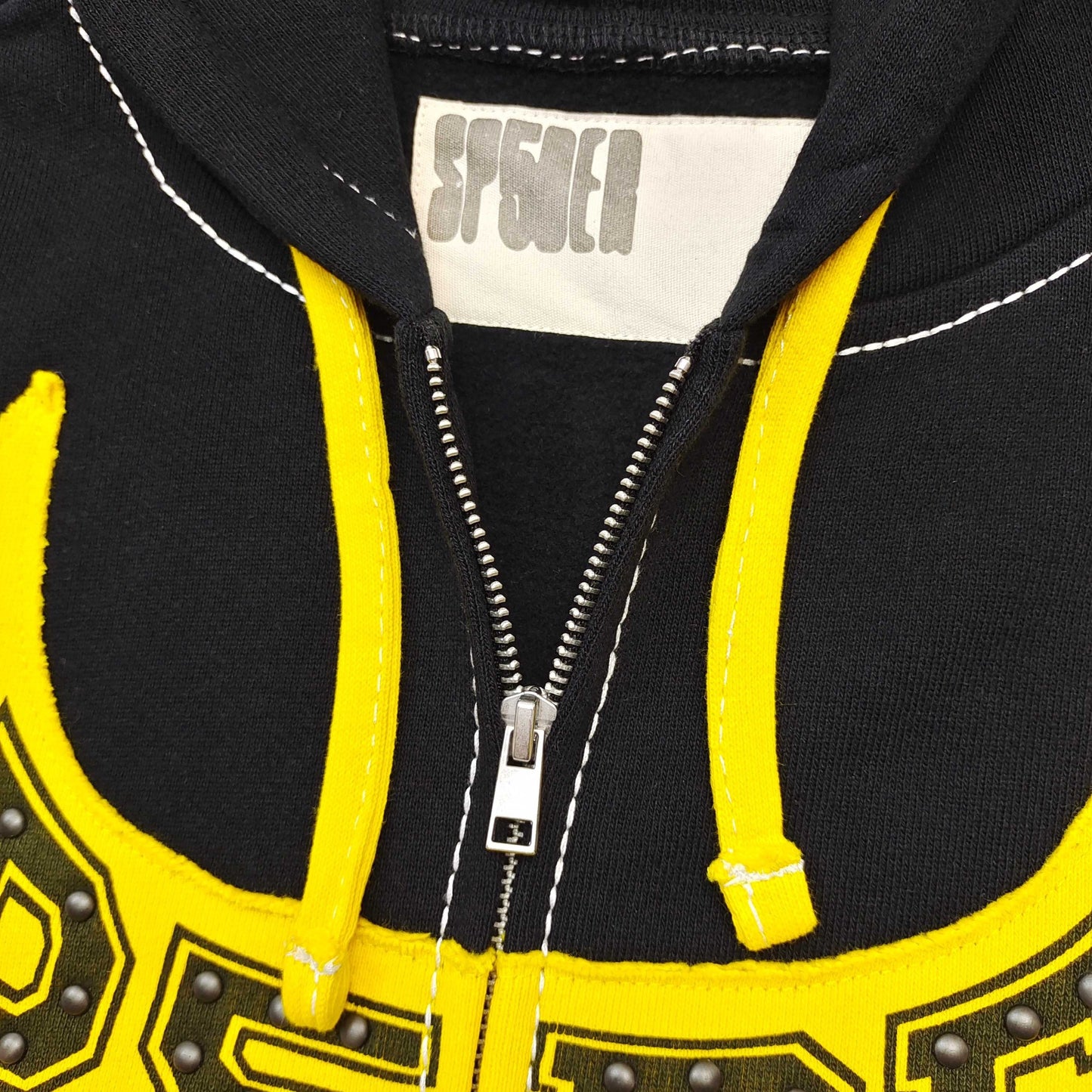 Sp5der | T&F Zip Hoodie Black Yellow