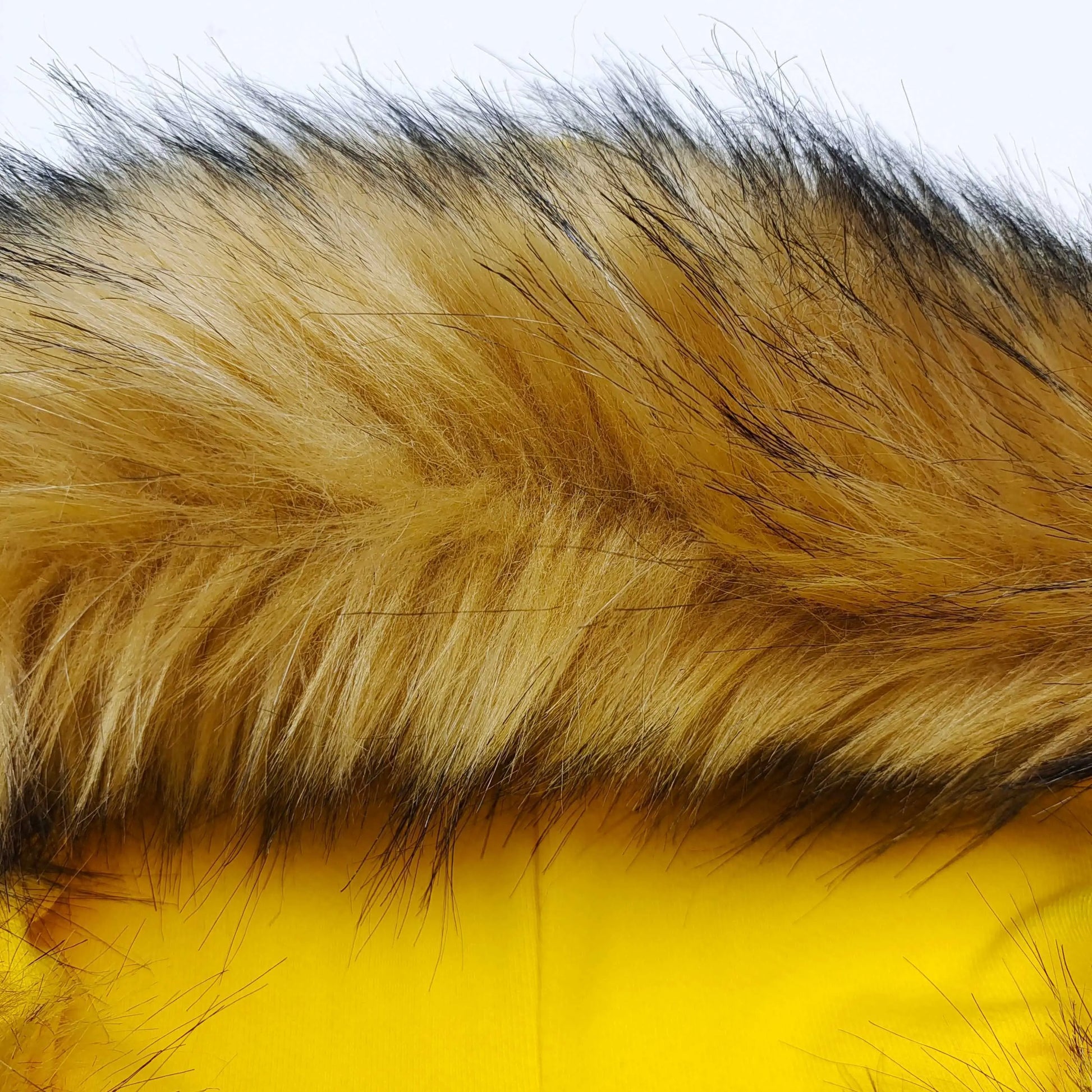 Sp5der | Yellow Faux Fur Hooded Zip-Up Hoodie Sp5der