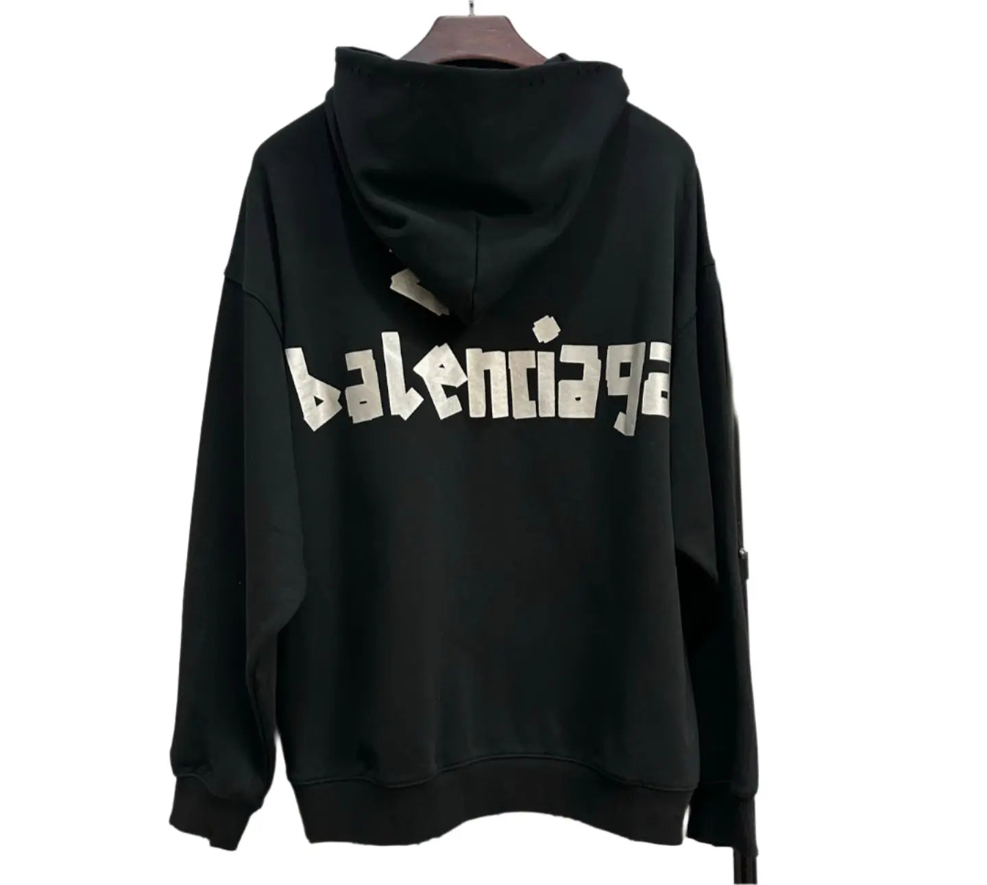 Balenciaga | Distressed Large Logo Hoodie | Oversized Streetwear Balenciaga