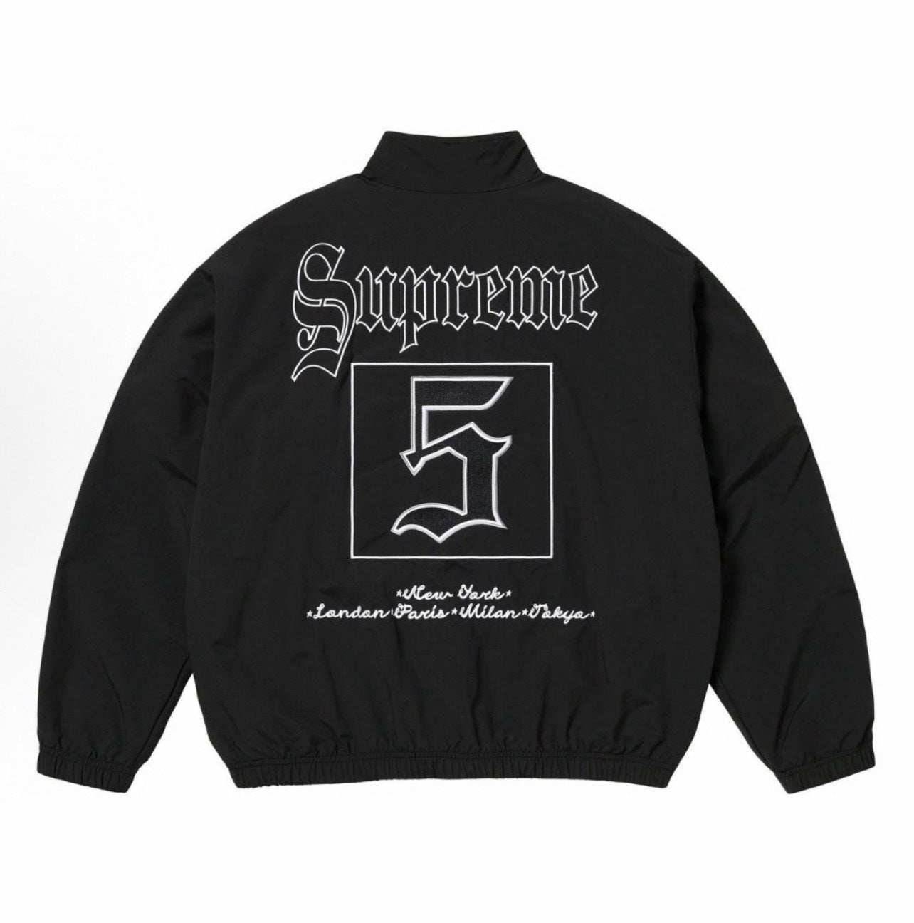 Supreme | Gothic 5 Logo Jacket | Black & White