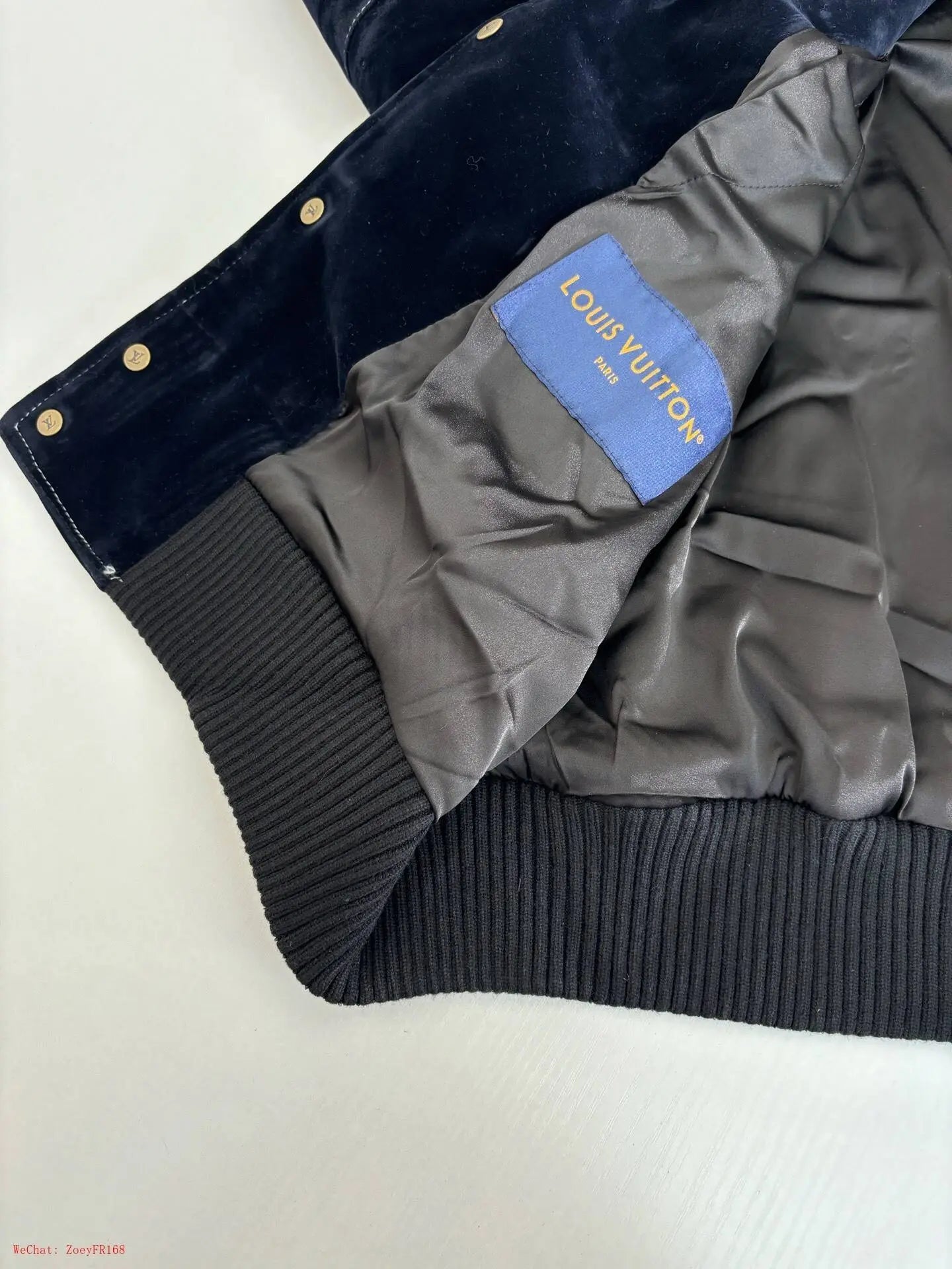 Louis Vuitton | Navy Velvet Varsity Jacket Louis Vuitton