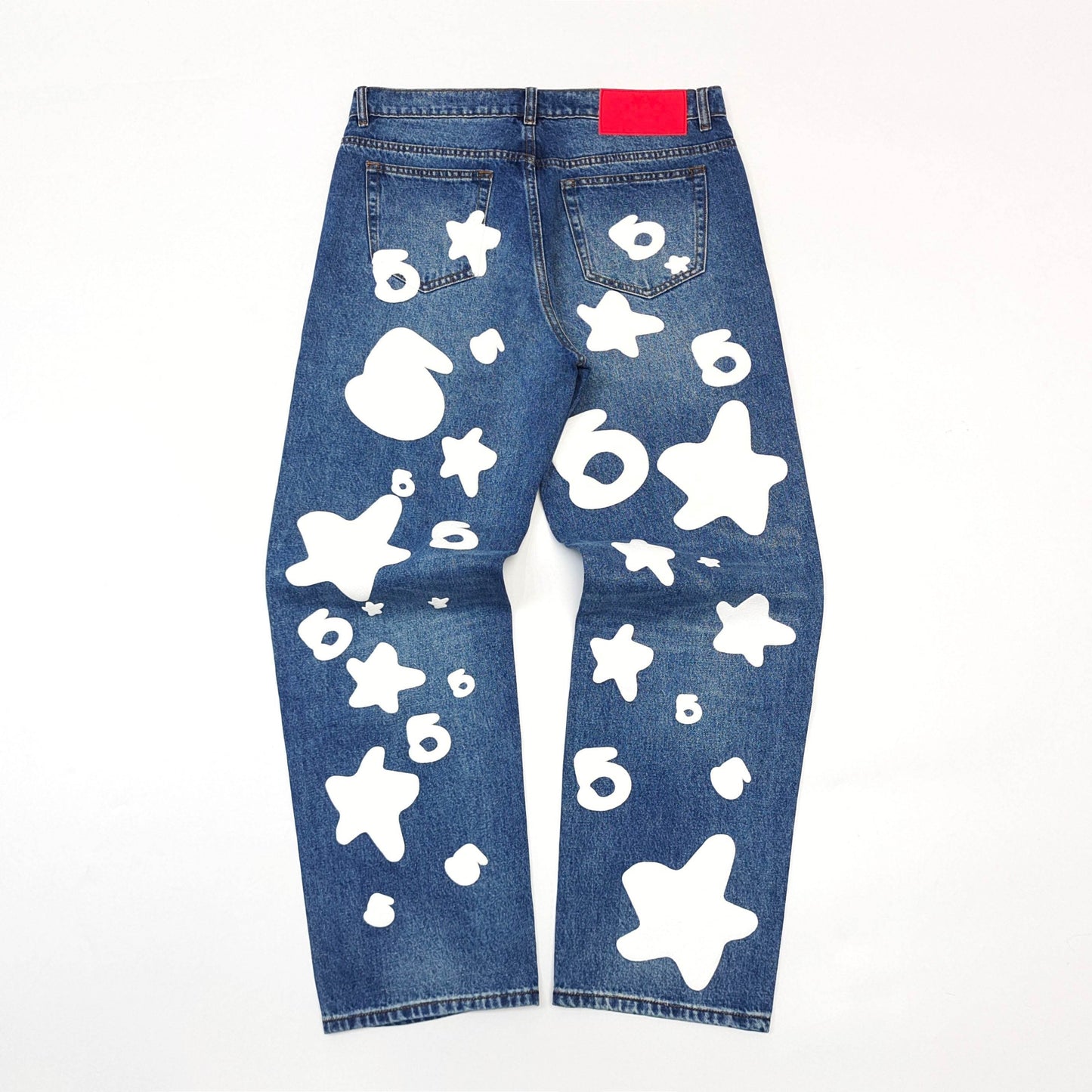 Sp5der | Beluga Wash Denim Jeans | Light Indigo