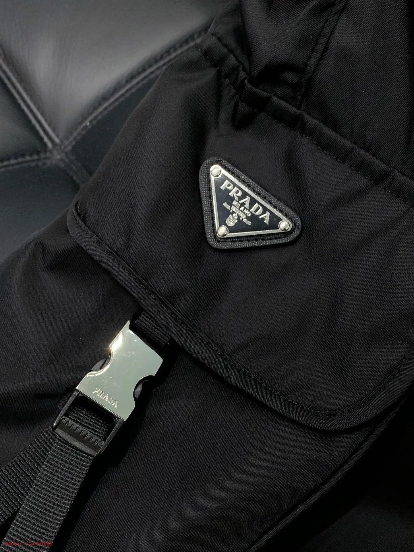 Prada | Re-Nylon Technical Cargo Pants | Black | Triangle Logo & Buckle Strap Detailing Prada