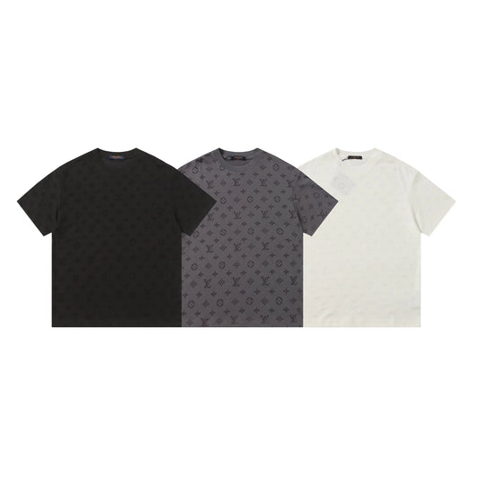 Louis Vuitton | Monogram Jacquard Knit Tee | Black / Grey / White | Oversized Louis Vuitton