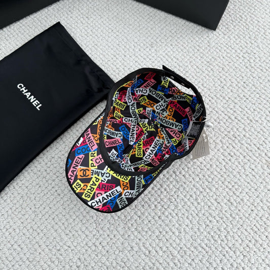 Chanel | Reversible Baseball Cap | Black / Multicolor Logo