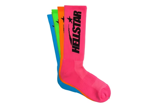 Hellstar | Logo Crew Socks 3-Pack | Camo, Earth Tones, Neon