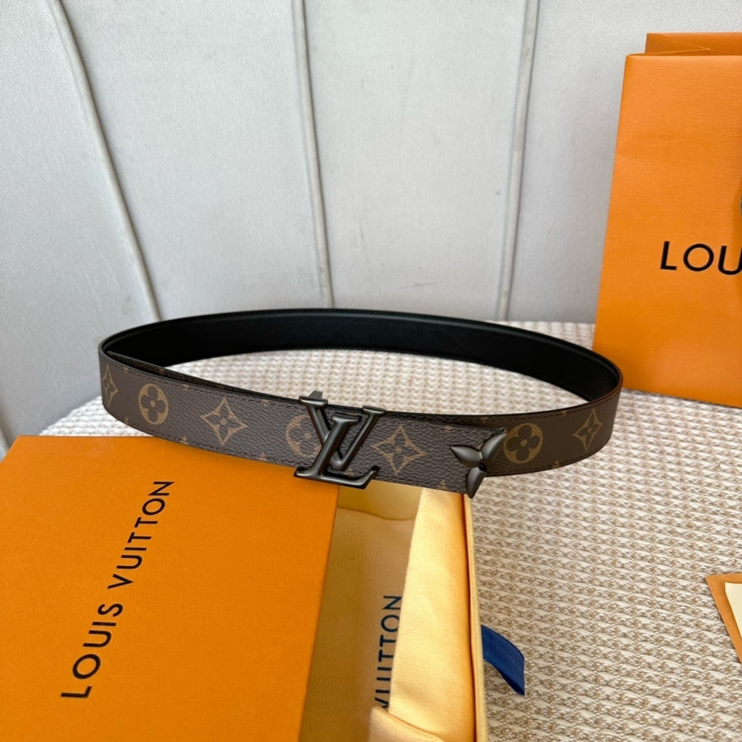 Louis Vuitton | Monogram Belt 30mm | Black, Silver, Gold Buckle