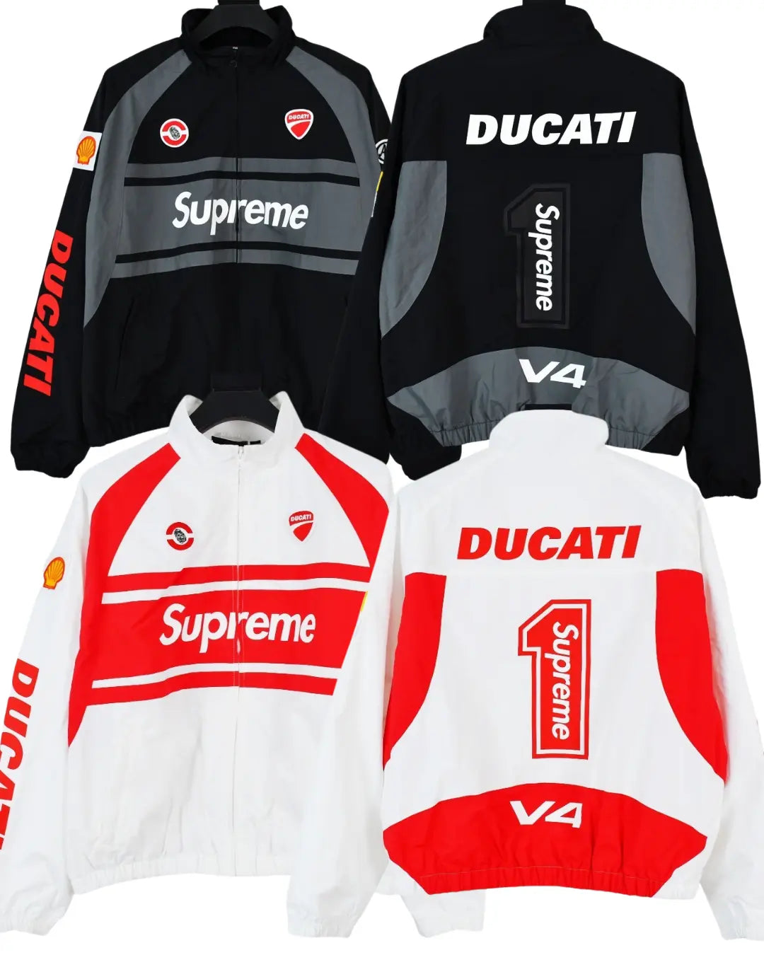 Supreme | Ducati Racing Jacket | Black Grey / White Red Supreme