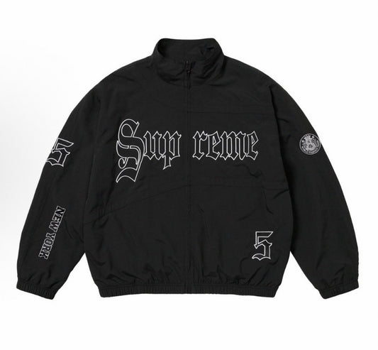 Supreme | Gothic 5 Logo Jacket | Black & White