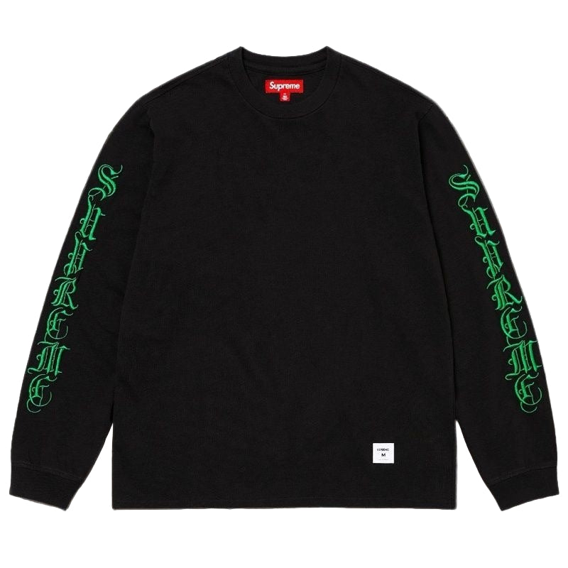 Supreme | Old English L/S Top | FW24 White Gothic Logo Tee