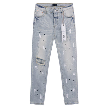 Purple Brand | P001 Skinny Jeans | Light Blue Distressed