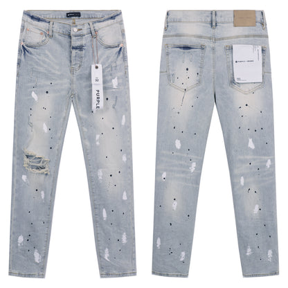 Purple Brand | P001 Skinny Jeans | Light Blue Distressed