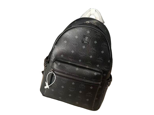 Black Visetos Belt Bag | Pebbled Leather | Silver Hardware
