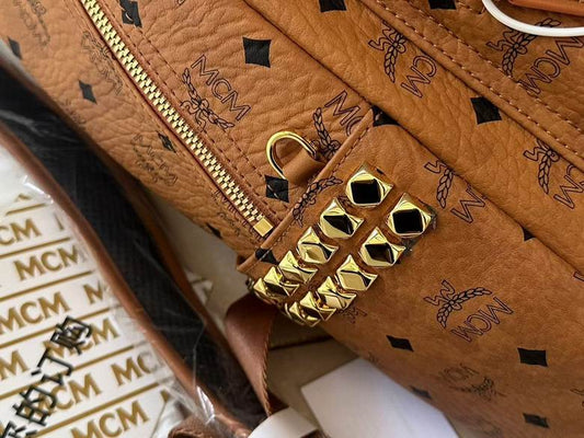 MCM | Brown Visetos Belt Bag | Classic Monogram | Gold Hardware