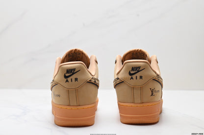 Custom Louis Vuitton x Nike Air Force 1 | Tan Monogram